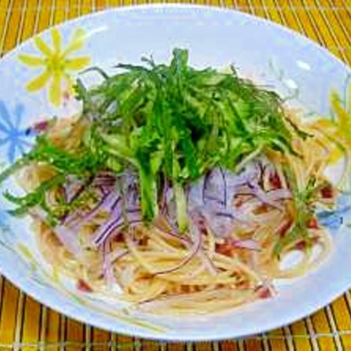 夏バテに！さっぱり梅しそパスタ♪